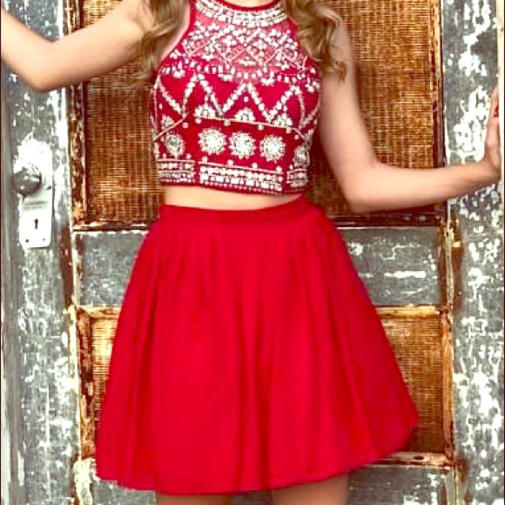 Size 0- two piece formal dress